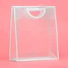 Пакет ПП с вырубной ручкой, прозрачный, 33×28×12 см, белый - Фото 1