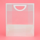 Пакет ПП с вырубной ручкой, прозрачный, 33×28×12 см, белый - Фото 3