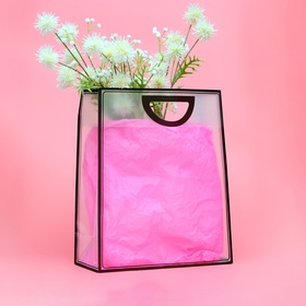 Пакет ПП с вырубной ручкой, прозрачный, 36?30?13 см, чёрный (комплект 10 шт)