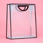 Пакет ПП с вырубной ручкой, прозрачный, 36×30×13 см, чёрный - Фото 1