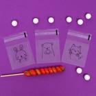 Пакет БОПП с липкой лентой, «Милые животные», 7×7+3 см - Фото 1