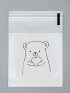 Пакет БОПП с липкой лентой, «Милые животные», 7×7+3 см - Фото 2