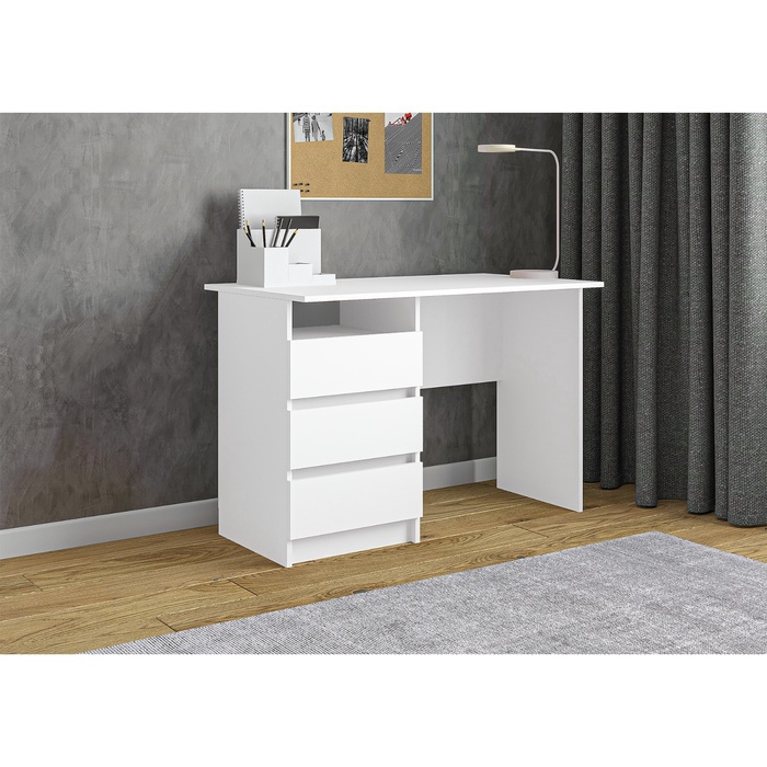 Стол письменный «Зара», 3 ящика, 750×1200×610 мм, цвет белый - Фото 1