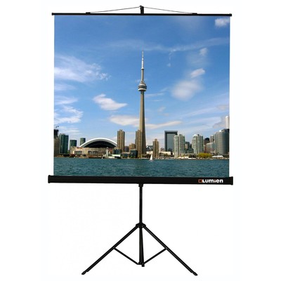 Экран на треноге Lumien 220×220 см Eco View LEV-100109, 1:1, напольный рулонный