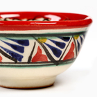 Пиала Риштанская керамика "Узоры", 8,5 см, малая коньячная, красная, микс - фото 25293807