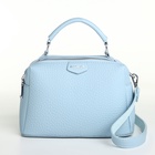 Сумка женская, маленького размера, саквояж, голубая - Фото 3