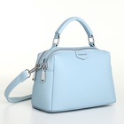 Сумка женская, маленького размера, саквояж, голубая - Фото 5