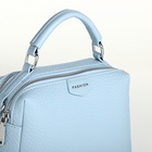 Сумка женская, маленького размера, саквояж, голубая - Фото 6
