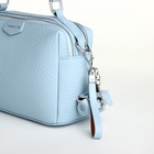 Сумка женская, маленького размера, саквояж, голубая - Фото 8