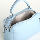 Сумка женская, маленького размера, саквояж, голубая - Фото 9