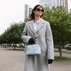 Сумка женская, маленького размера, саквояж, голубая - Фото 10