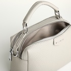 Сумка женская на молнии, серая - Фото 2