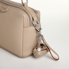 Сумка женская на молнии, цвет бежевый - Фото 8