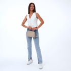 Сумка женская на молнии, цвет бежевый - Фото 2