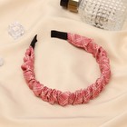 Ободок для волос QF «Браун», стиль, 2.5 см, пепельно-красный - Фото 1