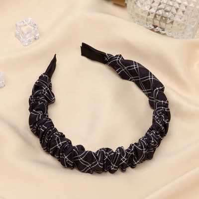 Ободок для волос QF «Браун», стиль, 2.5 см, чёрный