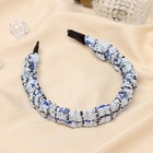 Ободок для волос QF «Браун», элегия, 2.5 см, голубой - Фото 1