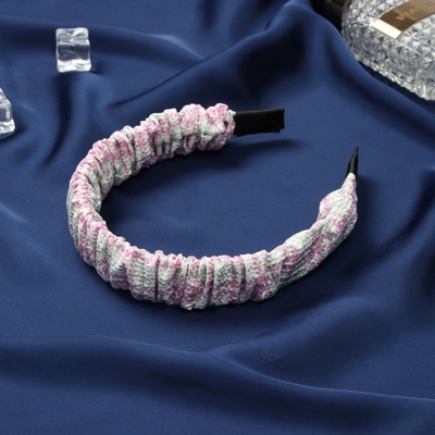 Ободок для волос QF «Браун», элегия, 2.5 см, розовый