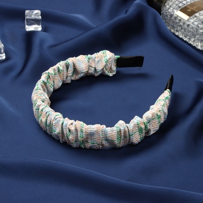 Ободок для волос QF «Браун», элегия, 2.5 см, бежевый