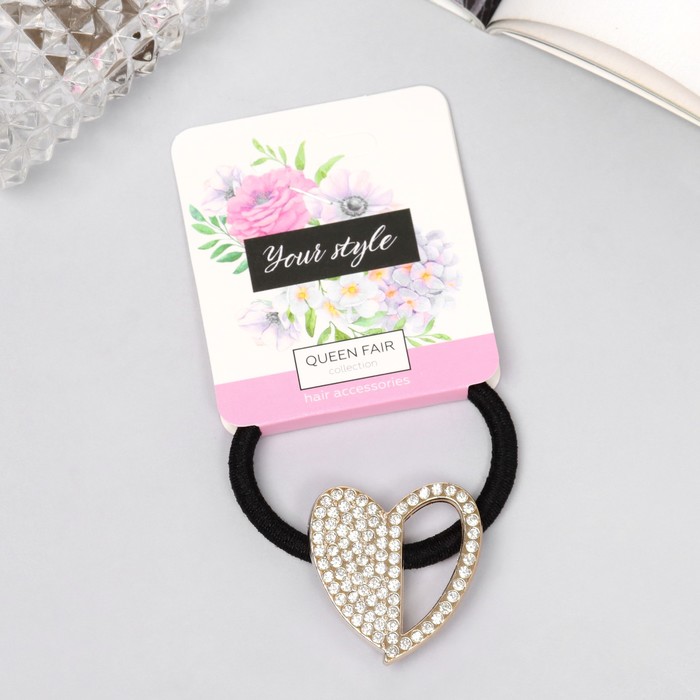 Резинка для волос QF «Сири», сердце, 5 см - Фото 1