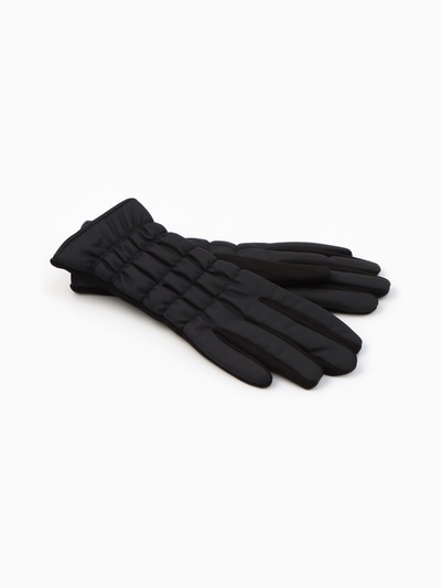 Перчатки женские, безразмерные, без утеплителя, цвет чёрный