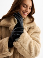 Перчатки женские, безразмерные, без утеплителя, цвет чёрный - Фото 6