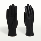 Перчатки мужские, безразмерные, без утеплителя, цвет чёрный - Фото 3