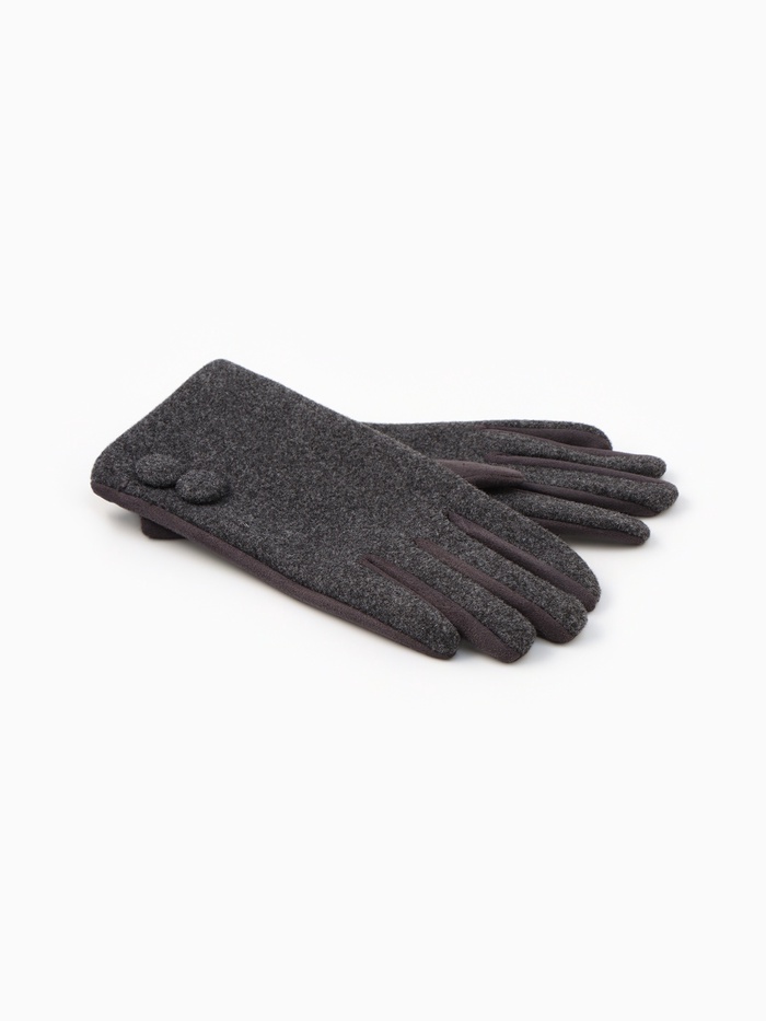 Перчатки женские, безразмерные, без утеплителя, цвет чёрный