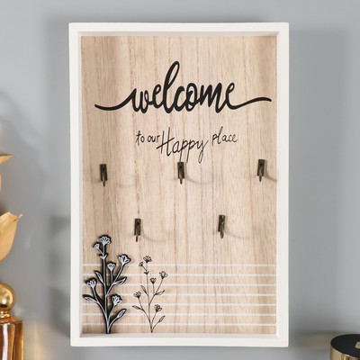 Настенные крючки декоративные «Цветение», дерево, 20×30 см