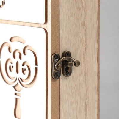 Ключница настенная «Ключи», дерево, 6 крючков, 6.2×19.5×25.2 см