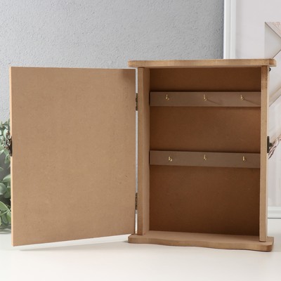 Ключница настенная «Ключи», дерево, 6 крючков, 6.2×19.5×25.2 см