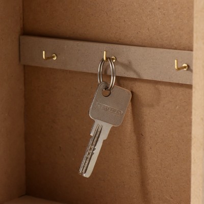 Ключница настенная «Ключи», дерево, 6 крючков, 6.2×19.5×25.2 см