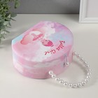 Шкатулка для украшений «Сумочка. Балерина-ангел», искусственная кожа, розовая, 19×15.5×7.5 см - Фото 5