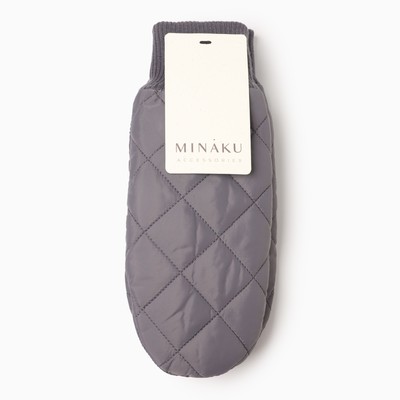 Варежки женские MINAKU, серые, 24 см