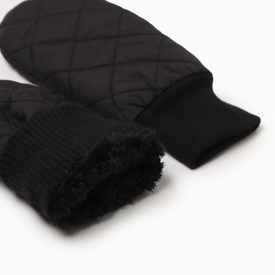 Варежки женские MINAKU, чёрные, 24 см