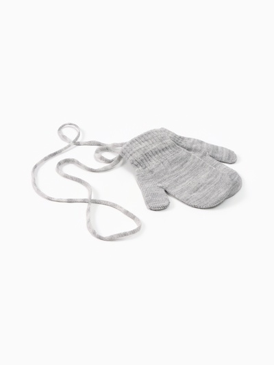 Варежки детские MINAKU, серые, 14 см