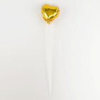 Воздушный шар фольгированный 5" «Сердце», для палочки, золотой - Фото 4