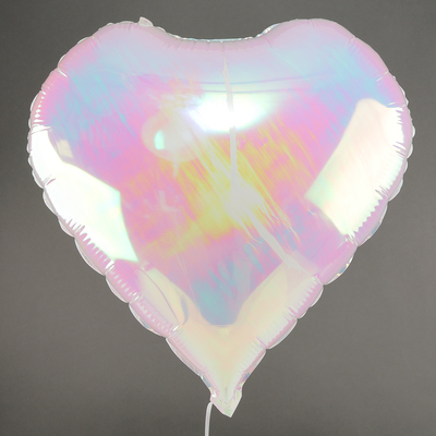 Воздушный шар фольгированный 18" «Сердце», перламутровый