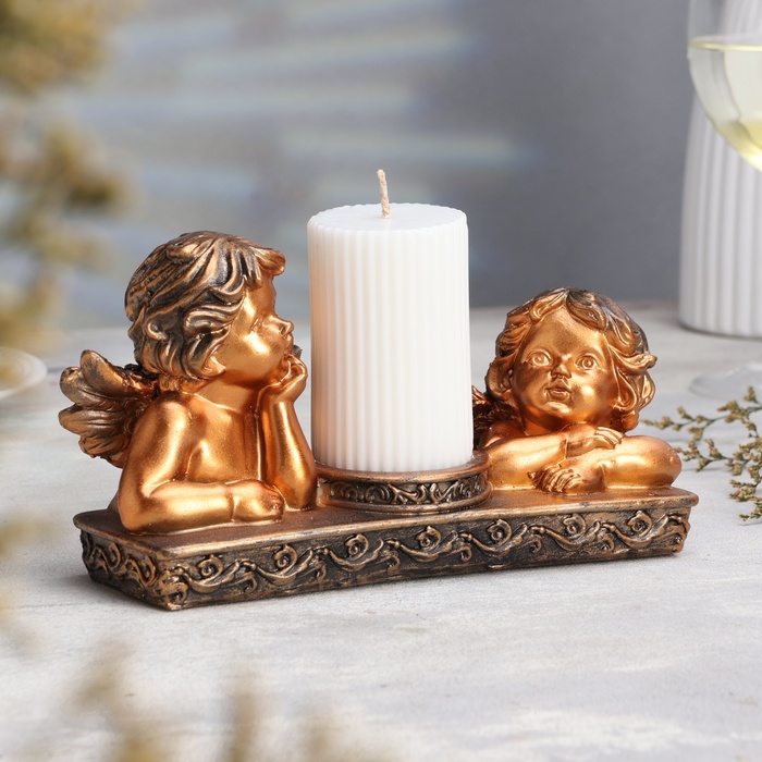 Подсвечник "Ангелочки", на одну свечу d - 5 см, 21 х 7 х 10.5 см - Фото 1