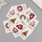 Бирка картон "Новогодние пожелания" набор 10 шт (5 видов) 4х6 см (комплект 3 шт) - фото 25294582