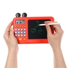 Интерактивный калькулятор детский Windigo, для изучения счёта + графический планшет, красный - фото 110765673