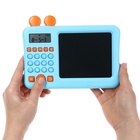 Интерактивный калькулятор детский Windigo, для изучения счёта + графический планшет, голубой - Фото 3