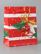 Пакет подарочный "Звёздочки",  11,5 х 14,5 х 6,5 см - фото 809176665