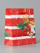 Пакет подарочный "Звёздочки",  11,5 х 14,5 х 6,5 см - фото 809176667