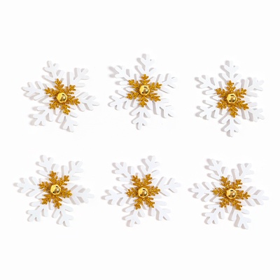 Новогодний декор «Снежинки», набор 6 шт.