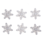 Декор «Снежинки» на клеевой основе, набор 6 шт., цвет серебро - Фото 2