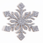 Декор «Снежинки» на клеевой основе, набор 6 шт., цвет серебро - Фото 3