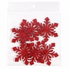 Декор «Снежинки» на клеевой основе, набор 6 шт., цвет красный - фото 809176681 Декор «Снежинки» на клеевой основе, набор 6 шт., цвет красный - фото 809176681