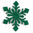 Декор «Снежинки» на клеевой основе, набор 6 шт., цвет зелёный - Фото 3