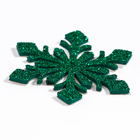 Декор «Снежинки» на клеевой основе, набор 6 шт., цвет зелёный - Фото 4